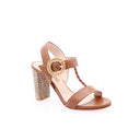 ALBANO - Sandales à talon - Cognac