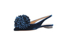 AQUAZZURA - Couturier Sling - Bleu nuit