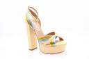 AQUAZZURA - So Sundance 85 Sandal - Beige/Arc-en-ciel