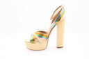 AQUAZZURA - So Sundance 85 Sandal - Beige/Arc-en-ciel