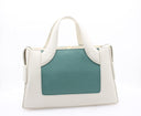 Sac à main - Blanc/Bleu Turquoise