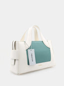Sac à main - Blanc/Bleu Turquoise