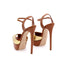 CASADEI® - Flora Cristal Sandales Plateformes en cuir - Caramel & Doré