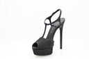 CASADEI® - Sandales Plateformes en cuir - Denim Noir