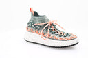 CHLOE - Nama Sock Sneaker - Vert/Orange