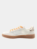 Rebel Sneakers femme en mesh – Blanc cassé & orange
