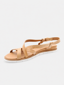 Flat leather sandals - Beige