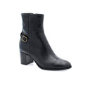 ELISA LANCI - Bottines en cuir à talon - Noir