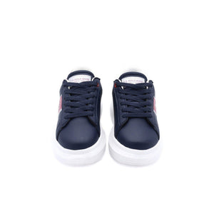 U.S. POLO ASSN. - Baskets en cuir écologique pour Filles Helis - Bleu et rose