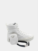 Nylon Gabardine Sneaker - Blanc