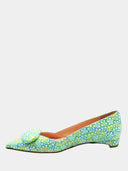 RUPERT SANDERSON - New Aga Ballerina - Blauw/Groen
