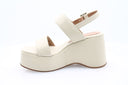 VICENZA - Sandales Plateforme en cuir - Ivoire