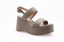 VICENZA - Sandales Plateforme en cuir - Marron